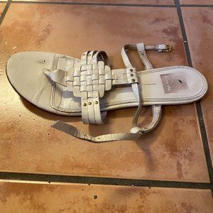 Dolce Vita Flat White Strapped Sandal